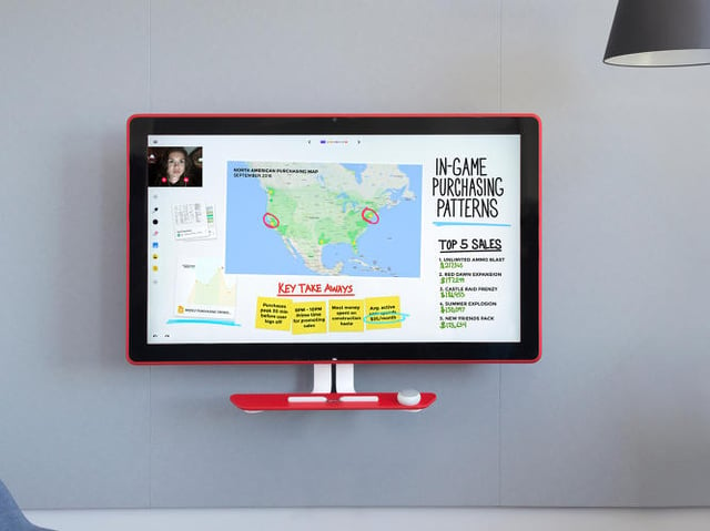 laptop display screen with Jamboard website and map